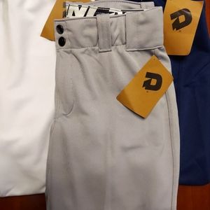 Lot 3 DeMarini Adult Women's NWT Softball Pants White/Grey/Blue WTD3040